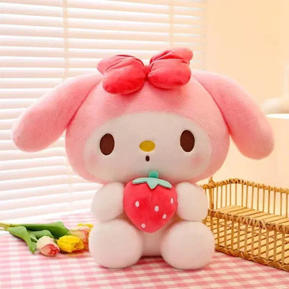 Kawaii Anime Sanrioed Hello Kitty Kuromi Cinnamoroll Plush Dolls Room Ornaments Pillow Toy Girl Children Birthday Valentine Gift