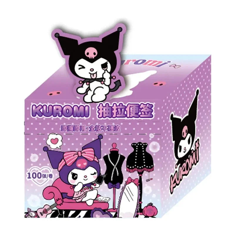 Kuromi Pull Tab Sticky Notes Cute Cartoon Memo Pads With Strong Adhesive Kawaii Stationery For Journal Planner School Supplies