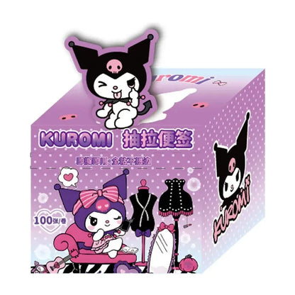 Kuromi Pull Tab Sticky Notes Cute Cartoon Memo Pads With Strong Adhesive Kawaii Stationery For Journal Planner School Supplies