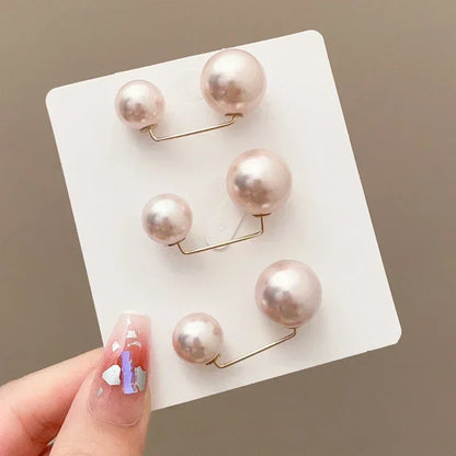 1/12Pcs Pearl Non-slip Safety Pins Dress Brooch Decoration Dress Waist Fastening Pins Collar Adjustment Scarf Buckle Jewelry