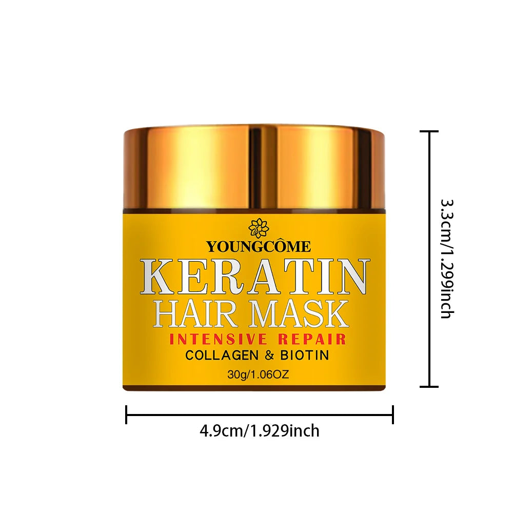 ヘアリペア ヘアマスク ビオチン コラーゲン ケラチン トリートメント ヘアコンディショナー ヘアエッセンシャルオイル 乾燥・ダメージヘアに栄養を与える
