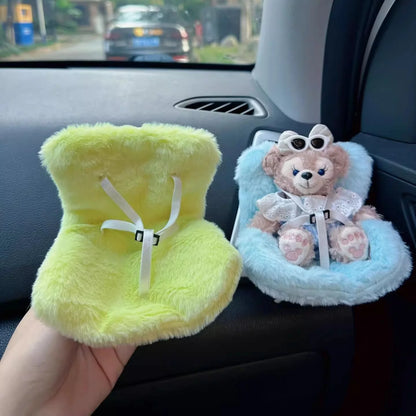 Labubu Car Safety Seat For 15-17cm Mini Plush Idol Doll Air Outlet Aromatherapy Car Ornament Gifts Car Interior Decoration