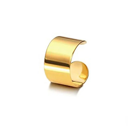 1pc Simple Long Tube Geometric Stainless Steel Ear Clip For Men Women Non Piercing Ear Cuff Jewelry Fashion Daily Wear Style