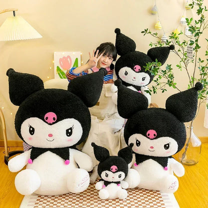 70cm Big Size Sanrio Kuromi Plush Toy Kawaii Stuffed Doll Anime Cartoon Home Decor Plush Cute Pillow Toy Kids Birthday Xmas Gift