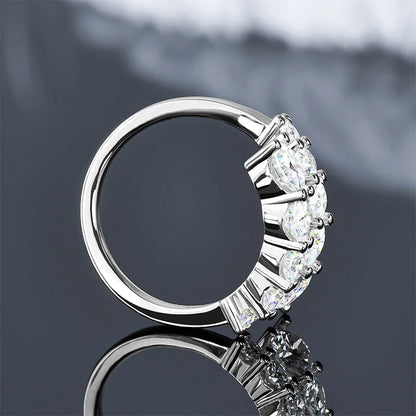 10 Stones All Moissanite Bridal Rings Open Ring 925 Silver with Certificate Woman Engagement Wedding Jewelry Anillos Original