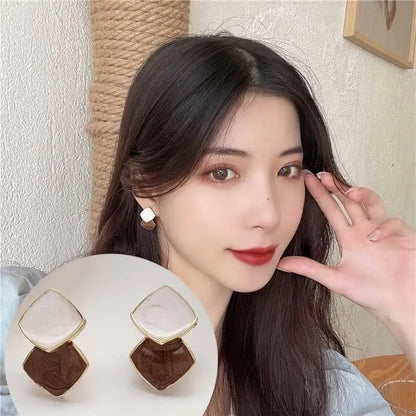 925 Silver Needle Korean Fashion Dream Colorful Crystal Earrings For Women Jewelry 2025 Trending Luxury Cube Sugar Stud Earrings