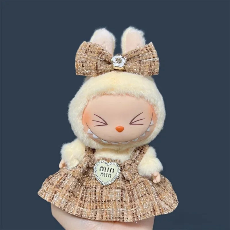 17cm用Labubu V1 V2 V3ぬいぐるみスカート - DIY服アクセサリーにぴったりのかわいいスカートセットギフト