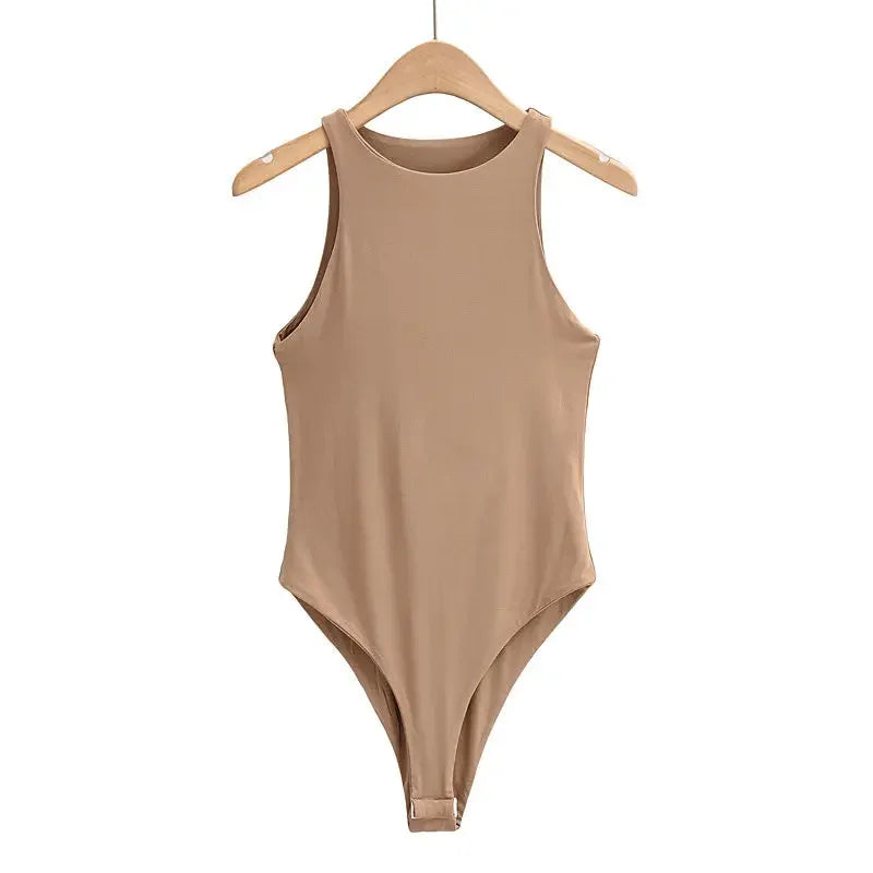 Tanks Tops Women American Skinny Basic Sleeveless Ladies Summer Solid Simple All-match Casual Sexy O-neck Streetwear Clothing