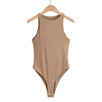 Tanks Tops Women American Skinny Basic Sleeveless Ladies Summer Solid Simple All-match Casual Sexy O-neck Streetwear Clothing
