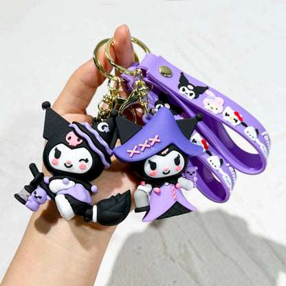 Sanrio Hello Kitty Keychain Cute Cartoon Melody Kuromi Doll  Decoration Keyring Jewelry Girl&Child Gifts Toy Christmas gift idea