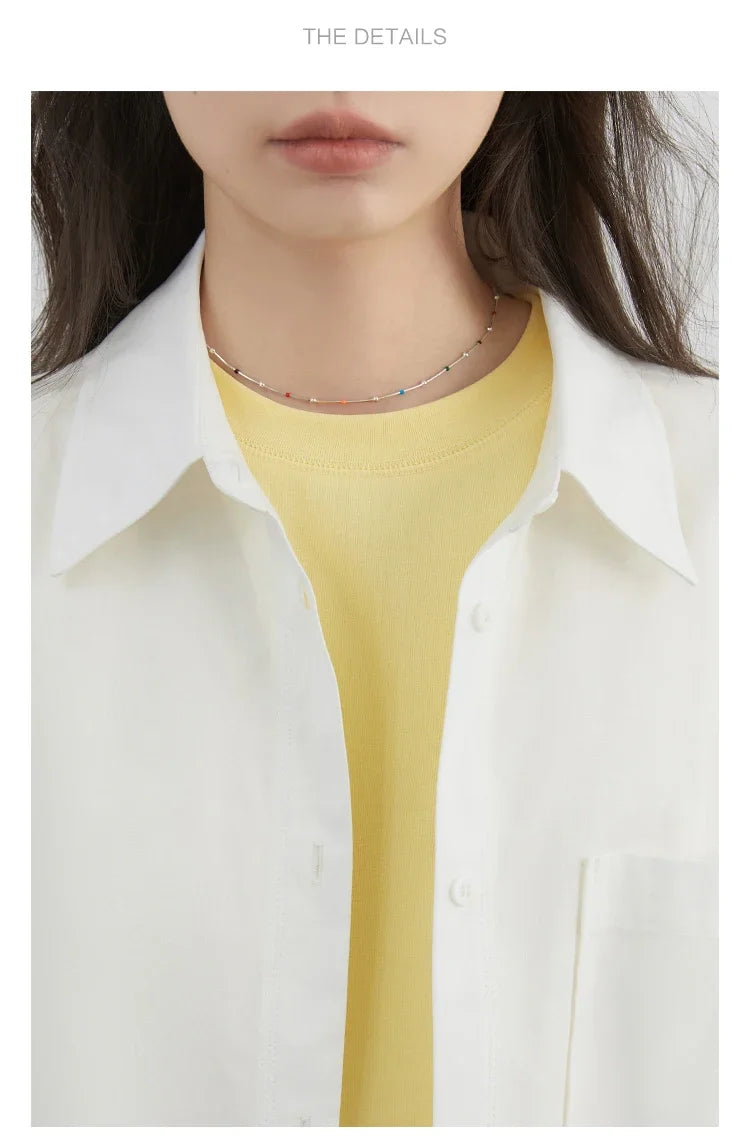 CHIC VEN Women Shirts Solid Long Sleeve Loose Single Breasted Female Blouses Woman Cotton Spring Summer 2025 Clothing