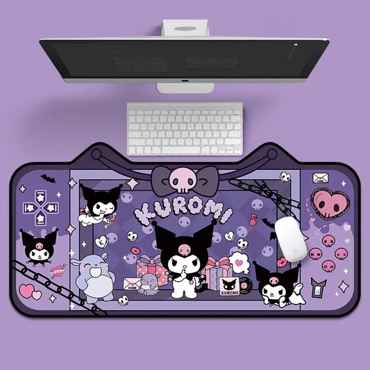 Kuromi Sanrio Anime Kawaii Cartoon Mouse Pad Large Size 600Mmx300Mm Mouse Keyboard Computer Non-Slip Wear Resistant Table Mat