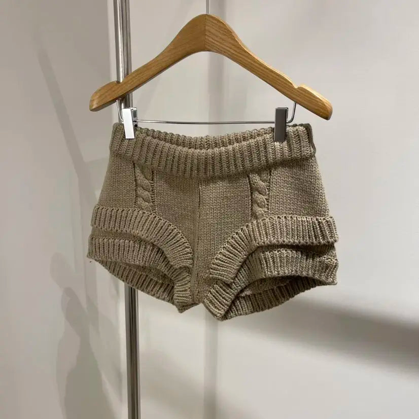Kimotimo Hot Sexy Knit Shorts Women Korean Fashion Casual Outerwear Sheath Mini Pants 2025 Spring Solid Versatile Y2k Streetwear