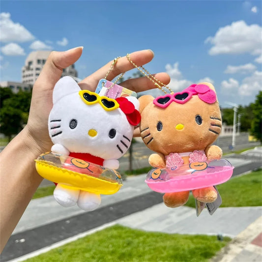 Sanrio ハローキティ ぬいぐるみキーチェーン ペンダント ハワイアンコレクション Kt キャット ぬいぐるみ キーリング バッグアクセサリー 女の子向けギフト