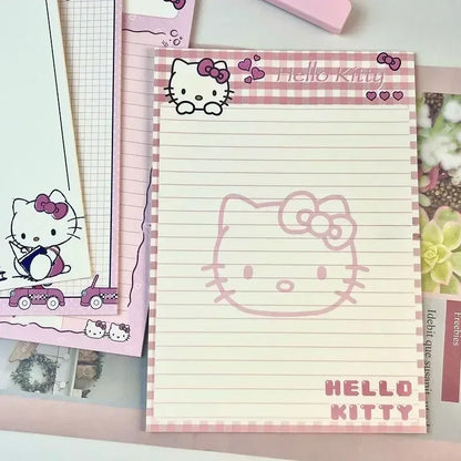 2025 Sanrio Hello Kitty Notebook - Kawaii Anime Heart Grid & Lines, Student Office Stationery