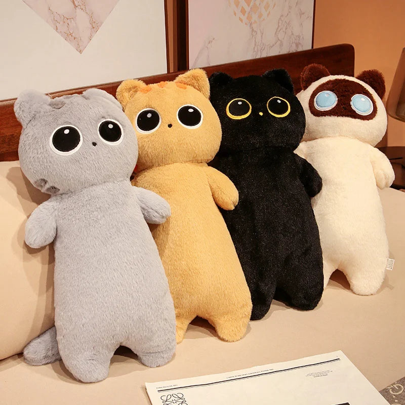 Big Lovely Soft Long Cat Pillow Stuffed Plush Toys Nap Pillow Home Comfort Cushion Kids Birthday Gift Cute Plushies Friend Gift