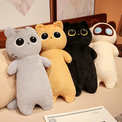 Big Lovely Soft Long Cat Pillow Stuffed Plush Toys Nap Pillow Home Comfort Cushion Kids Birthday Gift Cute Plushies Friend Gift