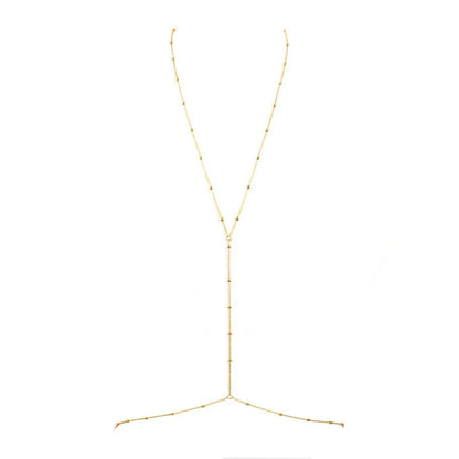 Stainless Steel Simple and fashionable bead wasit chain Bohemian women's body chain Sexy Beach Wedding Accessories Women Bra Cro
