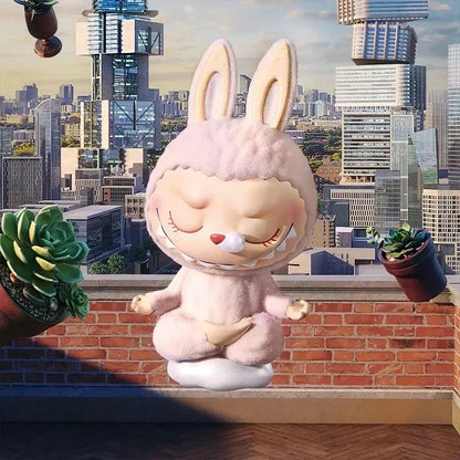 POP MART LABUBU THE MONSTERS Lazy Yoga Series Blind Box Toys Kawaii Anime Action Figure Caixa Caja Mystery Box Dolls Girls Gift