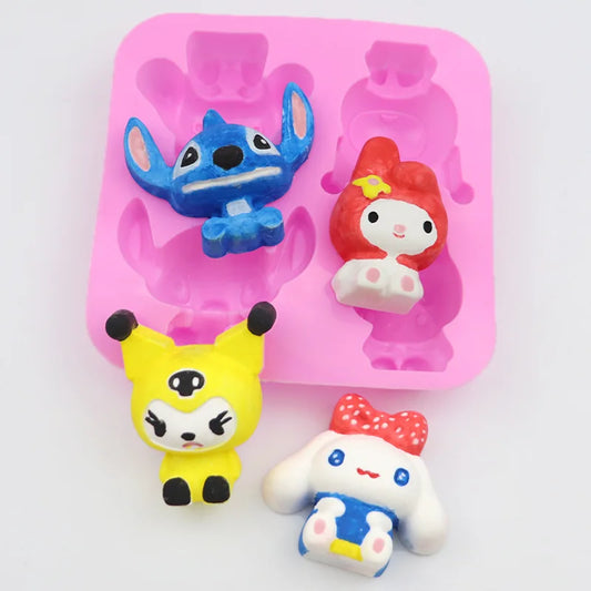 sanrio daily necessities ice cube molds, anime cartoon Kuromi Cinnamoroll My Melody character creative shape kitchen tool molds