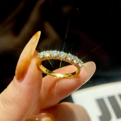 KNB 本物モアサナイトリング 925スターリングシルバー ダイヤモンドエタニティバンド 婚約指輪 結婚指輪 レディース ラグジュアリー高品質ジュエリー