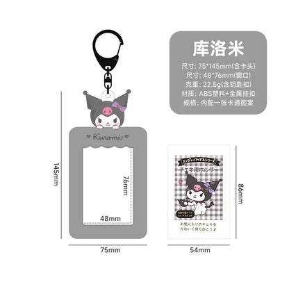Sanrios Card Bag Cute Anime Figure Cinnamoroll Kuromi Id Bus Card Storage Case Holder Melody Pochacco Students Card Sleeve Gift