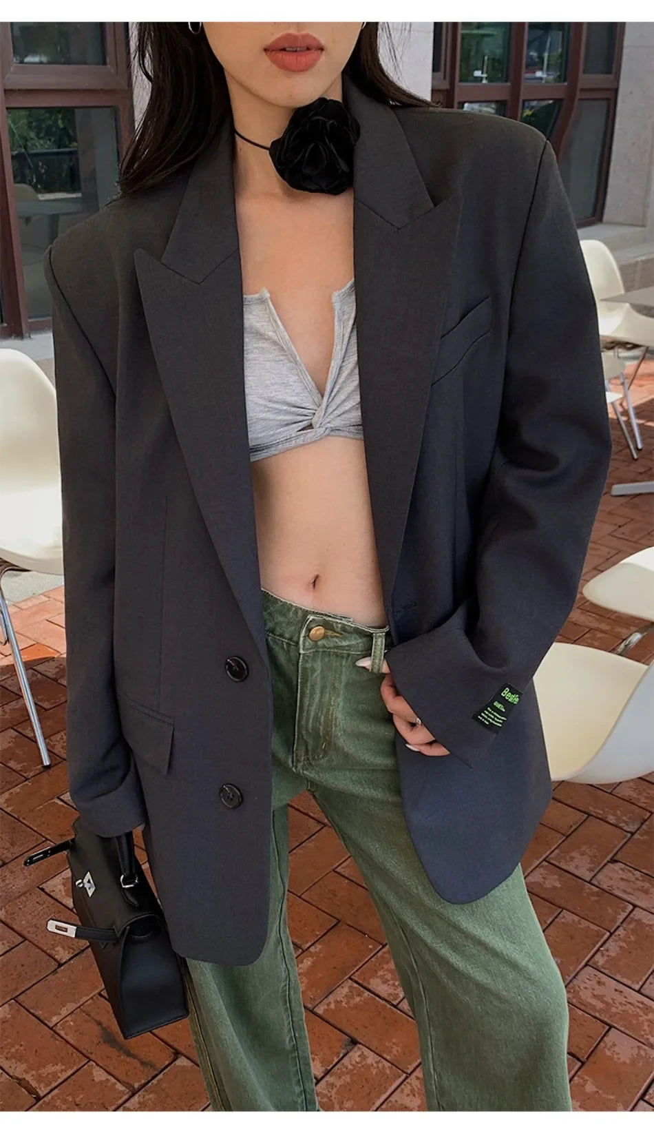 Spring Autumn Clothing Outer Wear New Fashion Women Suit Jacket Casual Coat Office Lady Blazer Wide Shoulder Female Tops