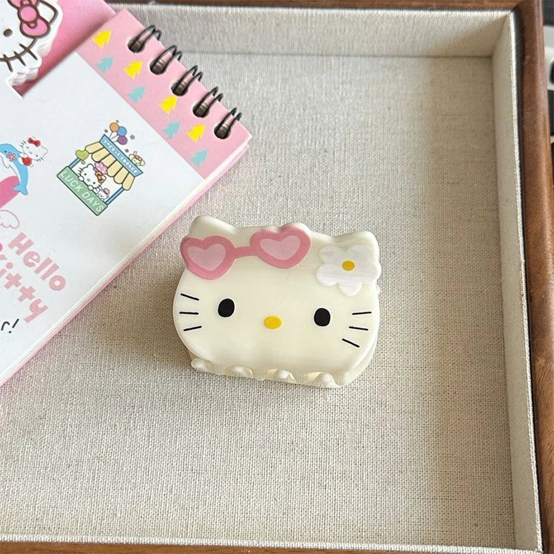 Kawaii Kitty Barrette Cute Sweet Cat Fragmented Hair Shark Clip Anime Cartoon Women Girls Hairpin Headwear Accessories Gifts