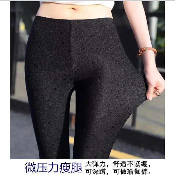 インビジブルジッパーオープンクロッチ夏用光沢ハイエラスティック光沢セクシーレギンス女性用パンツタイトトラウザーボトムス