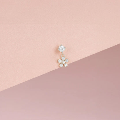 Aide 925 Sterling Silver 1pc Geometry Multi Piercing Stud Earrings For Women K Gold Simple Elegant Tassel Jewelry Gift Pendiente