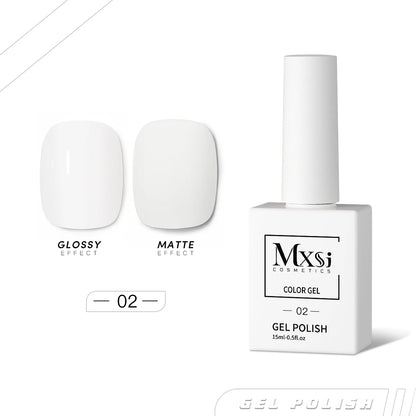 Mxsi 15ml ジェルネイルポリッシュ ネオンブラウン ロイヤルブルー レッドグリーン パスタルヌード ネイルアートワニス ジェルラッカー トップコート UVジェルネイル 未セット