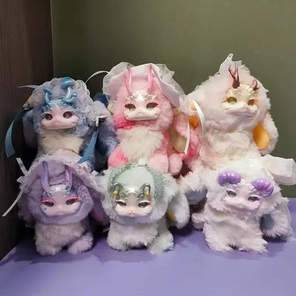 Tutulong Blind Box Fantasy Forest Tea Party Series Mysterious Box Cute Rabbit Dragon Surprise Box Plush Doll Toy Figure Kid Gift