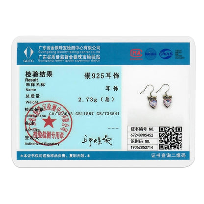 VAMO 925 Sterling Silver Bow Tie and Heart Earrings Women Sparkling Ear Studs CZ Earring For Anniversary Wedding Gift