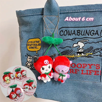 チェリーサンリオカワイリクロミマイスイートピアノハローキティぬいぐるみキーチェーンブローチパチャッコバックパックペンダントデコレーション女の子ギフト
