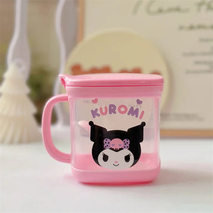 Sanrio Hello Kitty Kitchen Kuromi Melody Cinnamoroll Msg Salt Sugar Jar Seasoning Box Household Seasoning Jar Storage Box