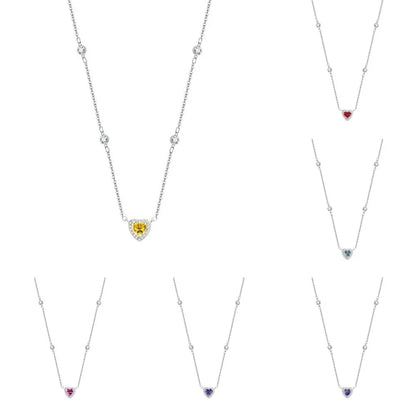 TY 0.8CT モアサナイト 925 スターリングシルバー ネックレス レディース ハートペンダントネックレス Dカラー 輝くファインジュエリー ラボダイヤモンド