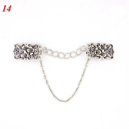 Women Carved Flower Cardigan Sweater Blouse Shawl Clips Shirt Collar Shawl Brooch Retro Duck Clip Clasps Charm Accessories Gift