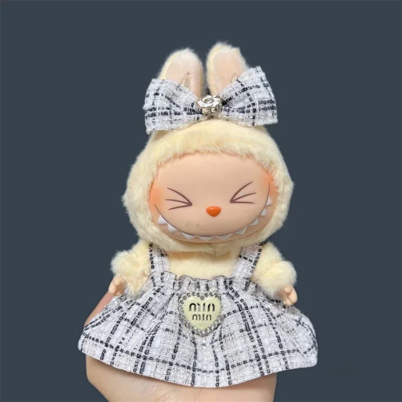 17cm用Labubu V1 V2 V3ぬいぐるみスカート - DIY服アクセサリーにぴったりのかわいいスカートセットギフト