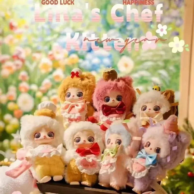 New Blind Box Lilia'S Chef Kitten Series Cute Cat Plush Toys Desktop Decoration Ornaments Bags Pendants Mysterious Surprise Gift