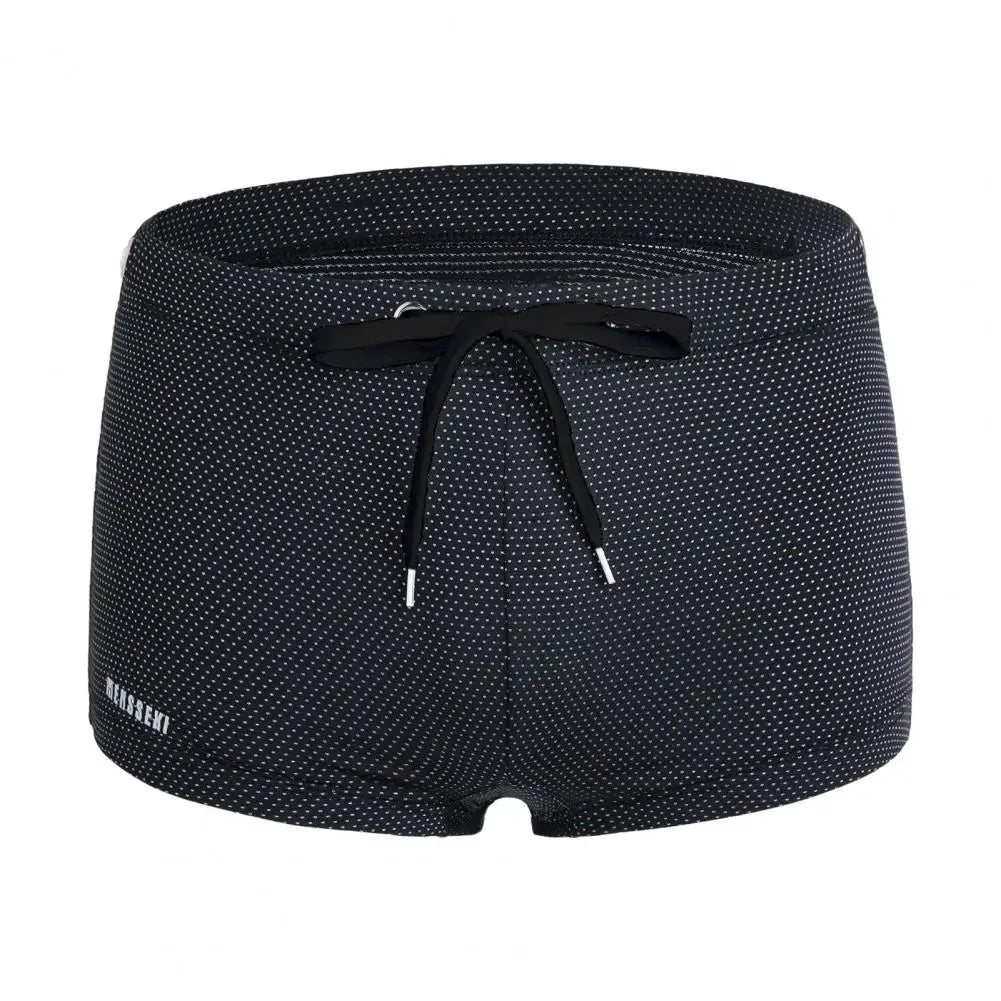 Summer Men Swim Shorts Low-rise Swimwear Beach Tight Swimming Trunks With Waist Tie Swimsuit Sports Surf Shorts Trunks 남자 수영복