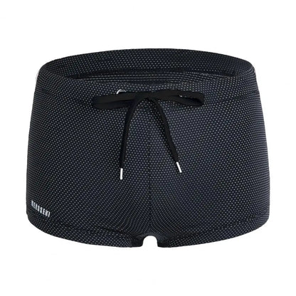 Summer Men Swim Shorts Low-rise Swimwear Beach Tight Swimming Trunks With Waist Tie Swimsuit Sports Surf Shorts Trunks 남자 수영복