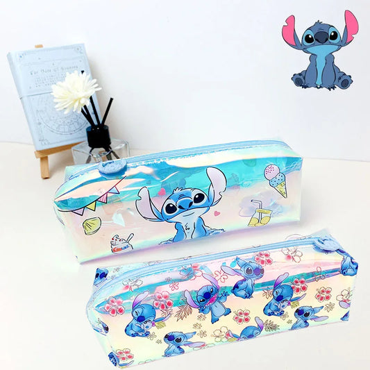 New Anime Stitch Pencil Case Kawaii Kuromi Melody Pen Bag Cartoon Students Storage Bag Stationery Back to School Christmars Gift