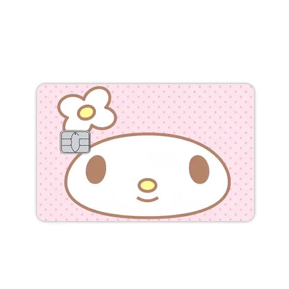Sanrios Hello Kittys Kuromi Credit Card Skin Stickers for Bank Card Bus Anime Rilakkuma Metro Card Sticker Waterproof Girls Gift