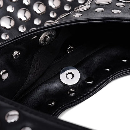 Designer Women's Geometric Shoulder Bag Luxury Shiny Rivet Handmade Clutch Top Brand Fashion Party Evening Purse