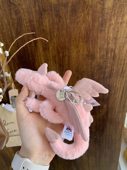 JellyCat 18cm ソフトぬいぐるみ 楽しいかわいい小さなドラゴンぬいぐるみ 動物ペンダント キーチェーン バッグペンダントアクセサリー 人形ペンダントギフト