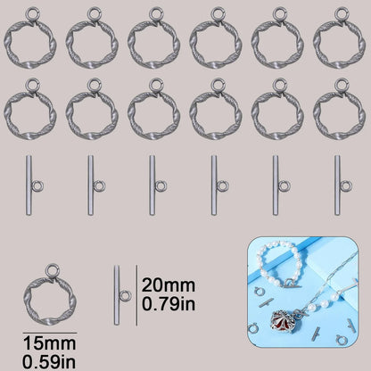 Stainless Steel OT Rings&Toggle Clasps Round Bar For Jewelry Making Necklaces Bracelets Pendants DIY Handmade Accessories