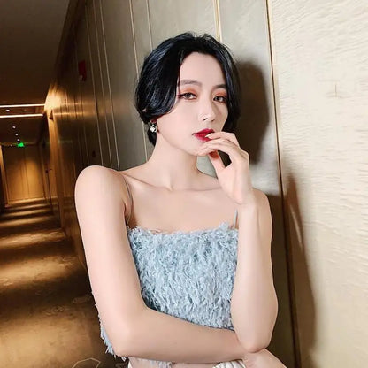 925 Silver Needle Korean Fashion Rhombus Drop Earrings For Women Jewelry 2025 Trending Luxury Crystal Cat's Eye Stone Earrings