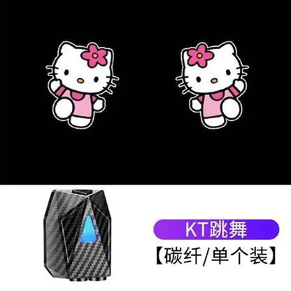 Kawaii Sanrios Car Door Welcome Light Atmosphere Light Hello Kittys Usb Car Dynamic Projector Door Light Cute Decoration Gift
