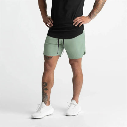 2025 NEW Summer quick-dry Training Shorts Men Sports Casual Clothing Fitness Workout Running Woven Compression Athletics Shorts