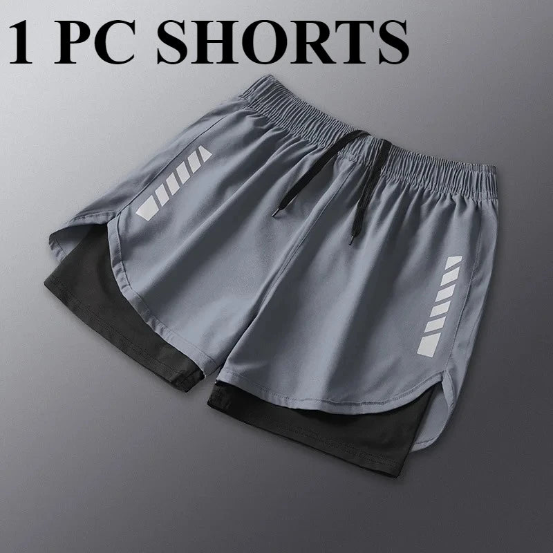 2025 Summer Men's 1-2 Piece Suits Separates Swimsuit Set Anti Embarrassment Swimming Trunks Surfing Beach Wear Sports Clothes